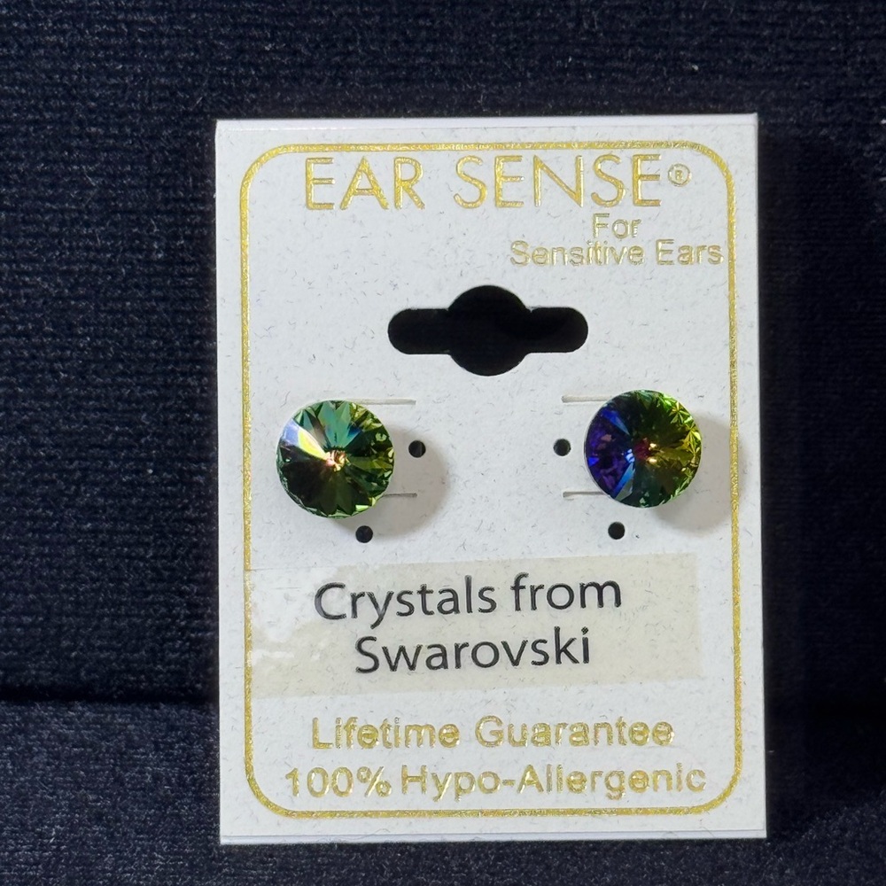 Ear Sense AB Vitrial Crystal Stud Earring Made With Swarovski Crystals